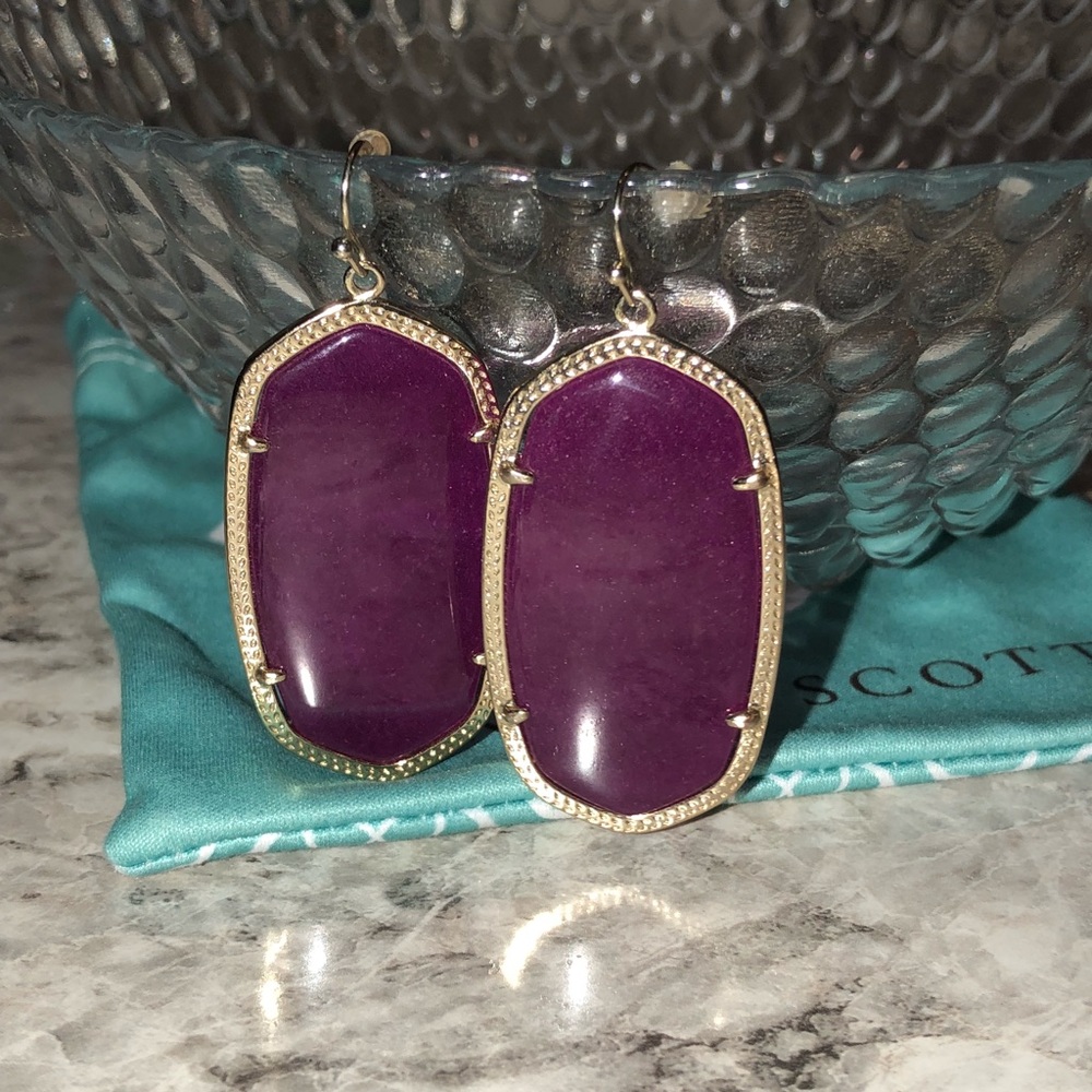 Purple Jade Danielle Earrings